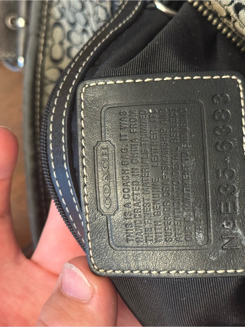 Coach Y2K hobo monogram tote bag Used! - Picture 7 of 14